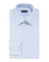 Tom Ford Spread-collar Slim-fit Cotton-poplin Shirt In Blue