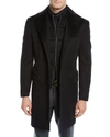 CORNELIANI MEN'S ID WOOL TOP COAT, BLACK,PROD222940333