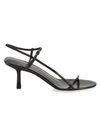 The Row Women's Bare Leather Sandals In Black