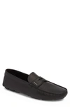 Prada Saffiano Penny Loafers In Black