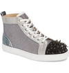 CHRISTIAN LOUBOUTIN LOUIS ORLATO CRYSTAL HIGH TOP SNEAKER,3190314