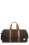 Herschel Supply Co Novel Canvas Duffle Bag - Black In Black/ Tan