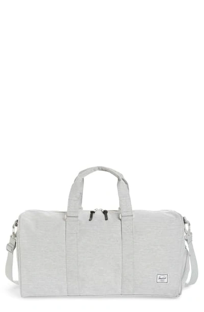 Herschel Supply Co Canvas Duffle Bag In Light Grey Crosshatch