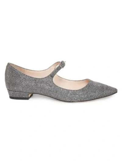 Kate Spade Mallory Glitter Mary Janes In Smoke