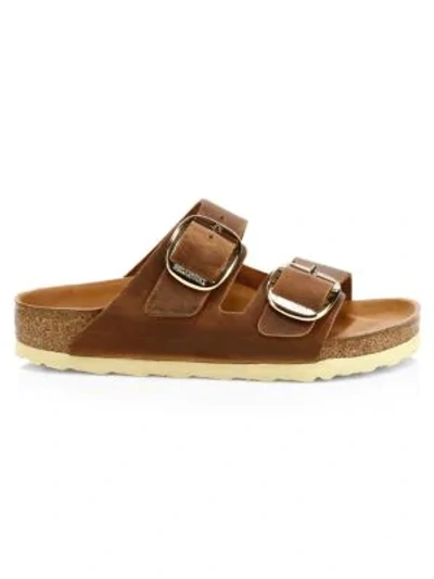 Birkenstock Arizona Big Buckle Womens Sandals Colour: Cognac Oiled, Size: 7 / 40 In Multi