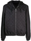 GIVENCHY ALL-OVER LOGO PRINT HOODED JACKET
