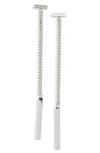 ALLSAINTS BAR DETAIL LINEAR DROP EARRINGS,219867SLV043