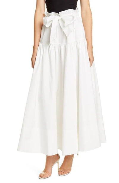 Amur Mary Paperbag Waist Maxi Skirt In White