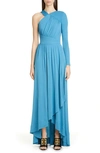 GIVENCHY DRAPED ONE-SHOULDER CREPE JERSEY GOWN,BW20GP30BT