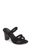 Alias Mae Evita Strappy Slide Sandal In Black Nubuck