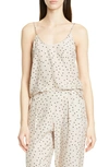 ATM ANTHONY THOMAS MELILLO POLKA DOT SILK CAMISOLE,AW5125-BD13