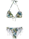 AMIR SLAMA TROPICAL PATTERN BIKINI SET