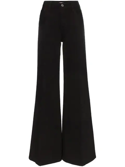 Frame Le Palazzo High-rise Wide-leg Jeans In Film Noir