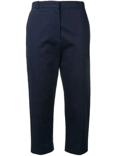 Marni Cropped Tailored Trousers In Blue