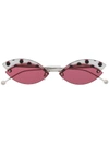 Fendi Eyewear Polka Dot Sunglasses - Grau In Grey