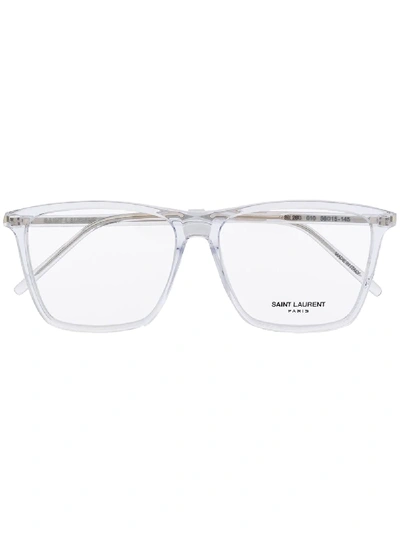 Saint Laurent Eyewear Transparent Glasses - 大地色 In Neutrals