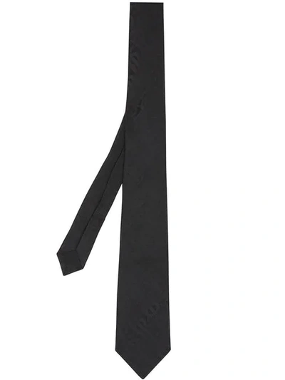 Burberry Classic Cut Monogram Silk Jacquard Tie In Black