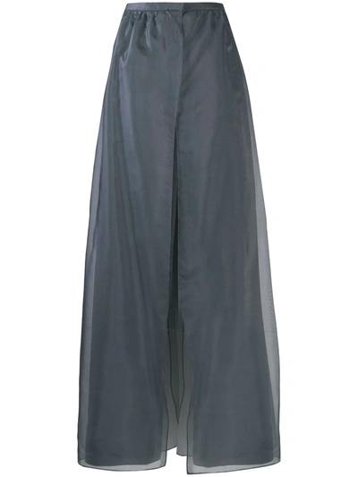 Giorgio Armani Overlapping Organza Panels Trousers - 灰色 In Grey