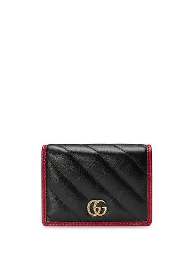 Gucci Gg Marmont Card Case Wallet In Black