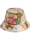 GUCCI floral print logo bucket hat