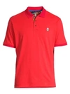 Robert Graham Easton Embroidered Skull Polo In Red