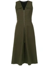 ANDREA MARQUES MIDI ZIPPED DRESS