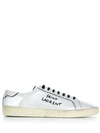 Saint Laurent Silver Used-look Court Classic Sl/06 Sneakers In Grey
