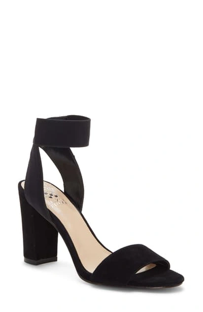 Vince Camuto Ankle Strap Sandal In Natural/ Black Calf Hair