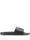 Valentino Garavani Vlogo Slides In Black