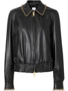 BURBERRY RING-PIERCED LAMBSKIN JACKET