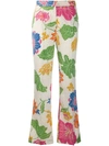 ETRO ETRO FLORAL PRINT FLARED TROUSERS - 白色