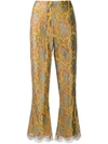 ETRO ETRO CROPPED FLARE TROUSERS - YELLOW