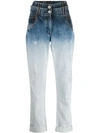 BALMAIN BALMAIN JEANS IM LAYERING-LOOK - BLAU