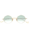 Eyepetizer Octagonal Frame Sunglasses - Gold