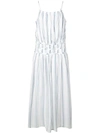FRAME FRAME GATHERED WAIST DRESS - WHITE