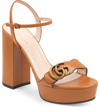 GUCCI GG PLATFORM SANDAL,573021A3N00