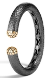 John Hardy Dot Hammered Kick Cuff In Silver
