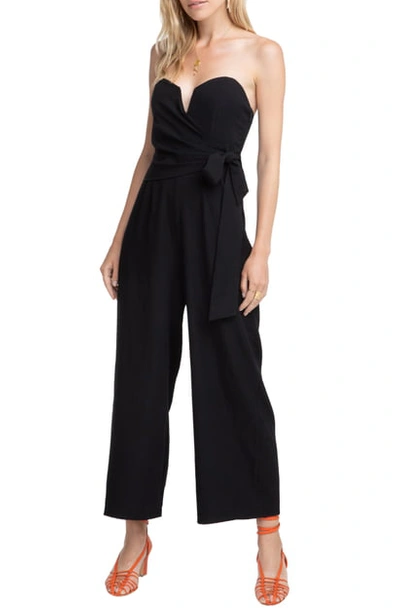 Astr Strapless Jumpsuit In Black