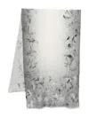 19 Andrea's 47 Abstract-print Frayed-edge Scarf In Gray