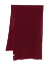 19 Andrea's 47 Fringed-edge Scarf In Red