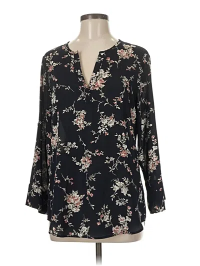 Pre-owned 19 Cooper 3/4 Sleeve Blouse In Black