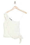 19 Cooper One-shoulder Knit Top In White