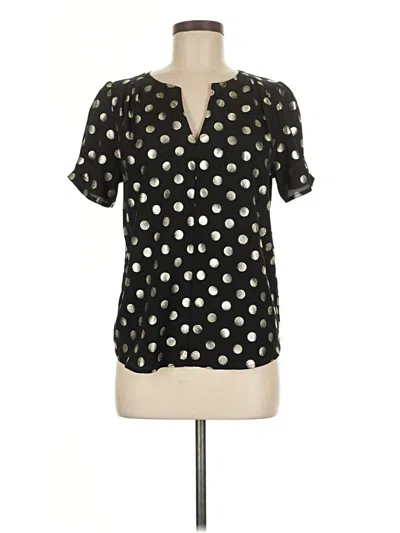 Pre-owned 19 Cooper Short Sleeve Blouse In Black