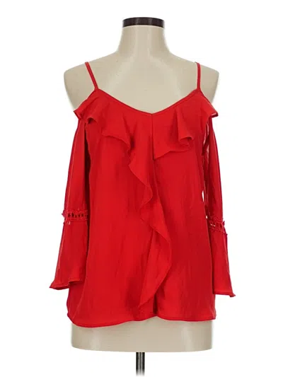 Pre-owned 19 Cooper Sleeveless Blouse In Red