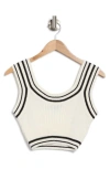 19 Cooper Sweater Camisole In Ivory/ Black