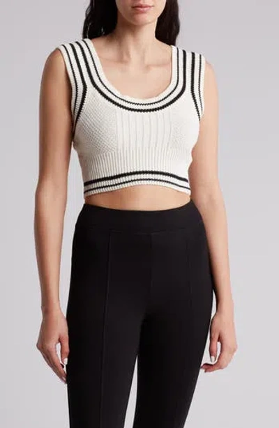 19 Cooper Sweater Camisole In Ivory/black
