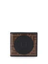 Fendi Ff Monogram Card Holder In Brown