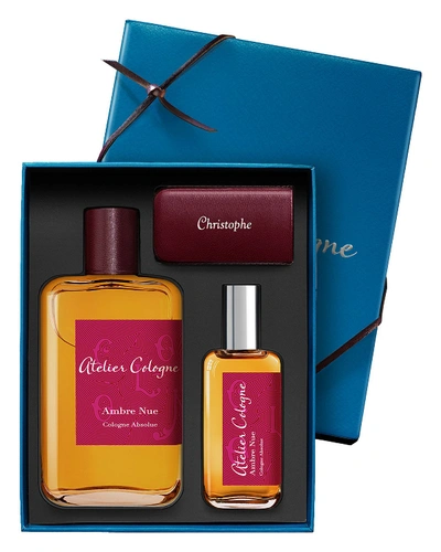 Atelier Cologne Ambre Nue Cologne Absolue, 200 ml With Personalized Travel Spray, 30 ml In Burgundy