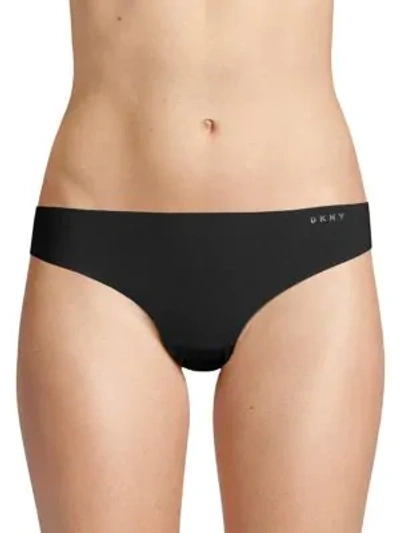 Dkny Seamless Logo Thong In Black