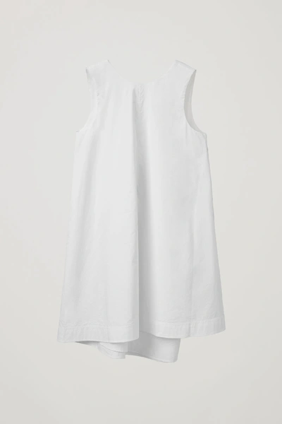 Cos Double-layer Sleeveless Dress In White